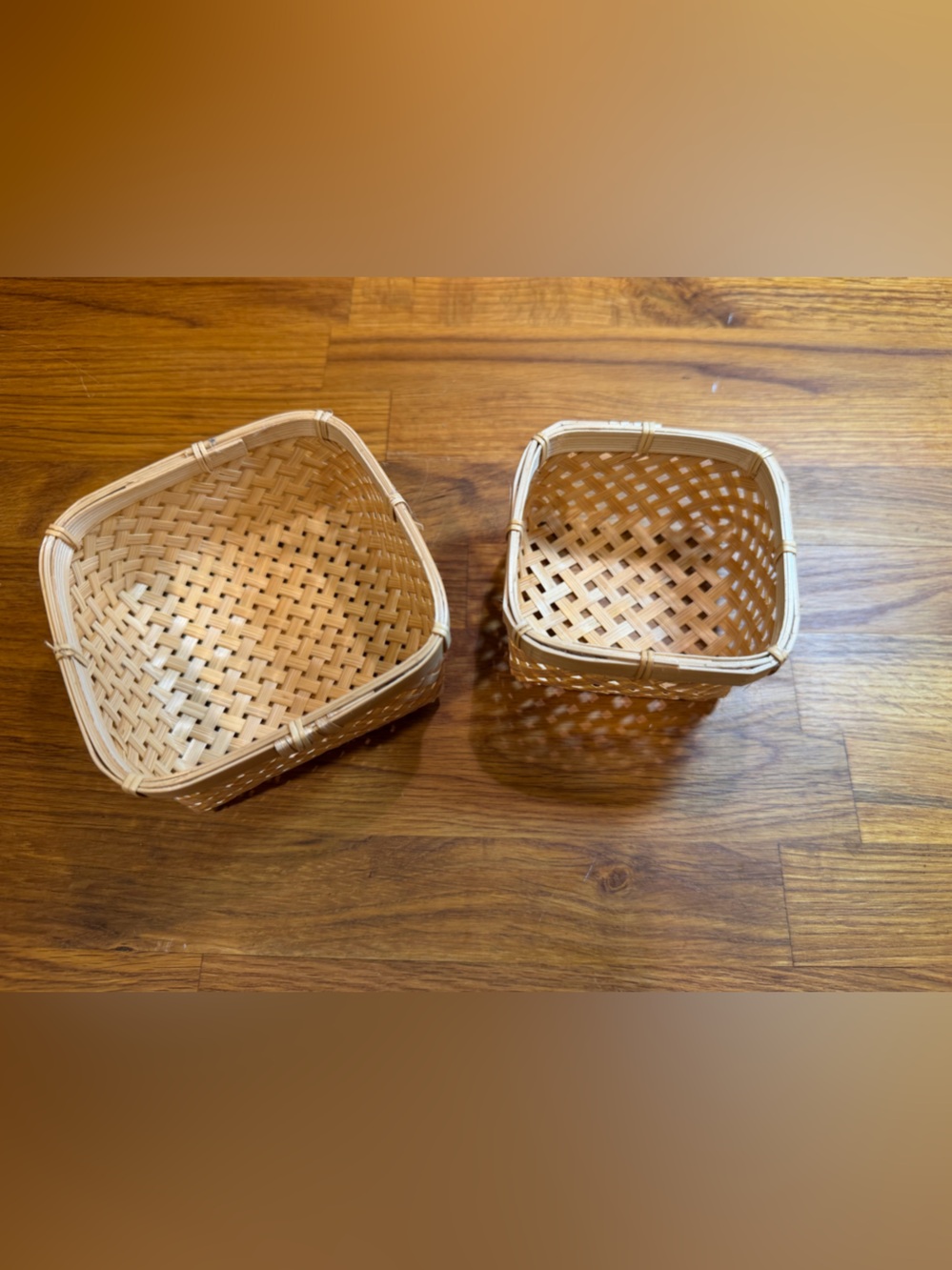 Small Natural Woven Baskets (2) - Beige